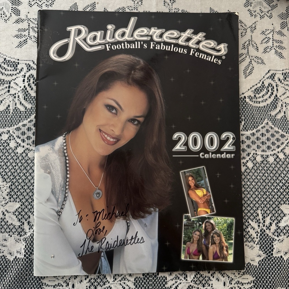 Oakland Raiderettes Football 2002 Cheerleader Calendar Autograph Lytisha